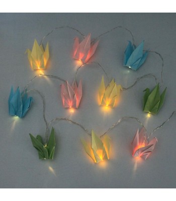 House of Disaster String Lights With Origami Birds